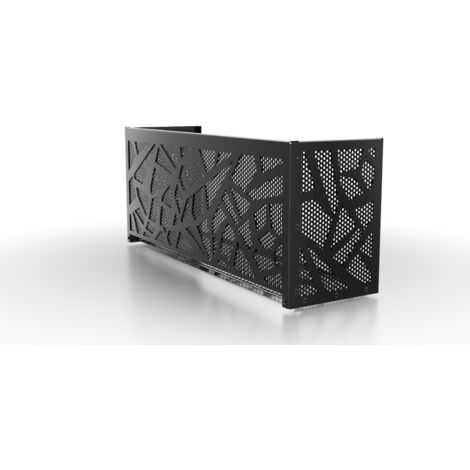 Cache clim intérieur Anthracite 7016 - Grille Anthracite 7016