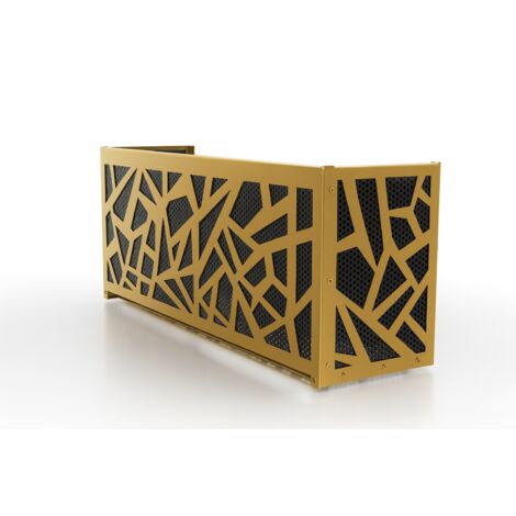 Cache climatiseur intérieur en aluminium thermo-laqué – Design nid d’abeille – Fabrication française – Compatible splits intérieurs