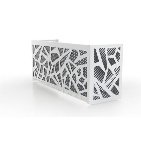 Cache clim intérieur Blanc - Grille Noir