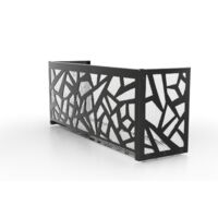 Cache clim intérieur Noir - Grille Blanc