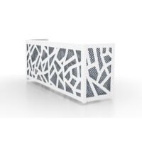 Cache clim intérieur Blanc - Grille Anthracite 7016
