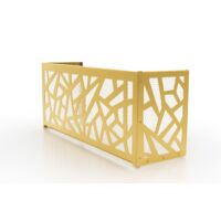 Cache clim intérieur Doré foncé mat - Grille Blanc