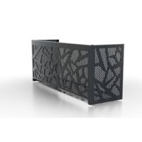 Cache clim intérieur Anthracite 7016 - Grille Noir