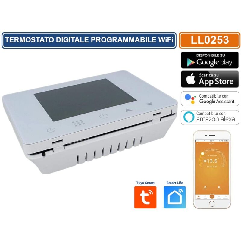 Compatibile Alexa Termostato WiFi Per Caldaia Gas - Programmable - 7