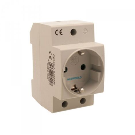 Presa Schuko Modulare 25A Da Guida DIN Per Quadro Elettrico – 2 Moduli DIN, 220V AC, IP20 – Conforme IEC60884