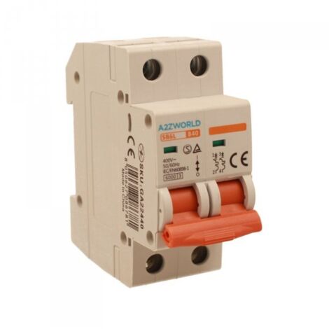MCB Interruttore Magnetotermico Automatico Curva B 2P 2M 6000A B40A AC 400V IP20 IEC60898-1 SB6L