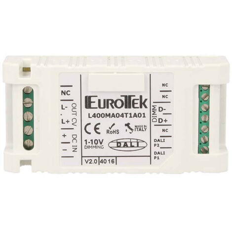 Newlab Led Dimmer Monocanale PWM 12A Controllato Da Pulsante N.O. 0-10V 1-10V Dali Potenziometro