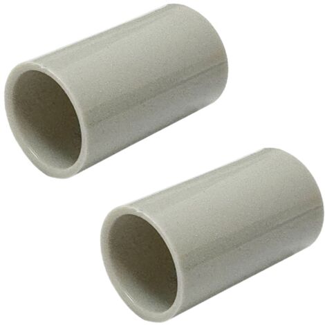 2 Pezzi Manicotto Giunto Raccordo Lineare Dritto 25mm per Tubo Rigido e Flessibile da 25mm Colore Grigio IP40