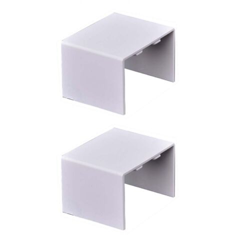 2 Pezzi Connettore Lineare Per Canaline Passacavi 40X40mm, Colore Bianco (1/3)