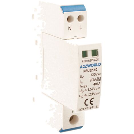 SPD Scaricatore Di Sovratensione Tipo 2 T2 1P+N 1M 20kA-40kA AC 320V IP20 IEC61643-11 N8UE2