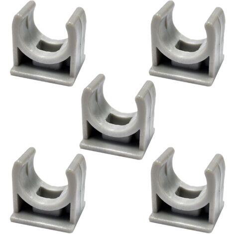 5 Pezzi Clip Fissatubo A Scatto Diametro 25mm per Tubo Rigido e Flessibile da 25mm Colore Grigio IP40 (1/3)