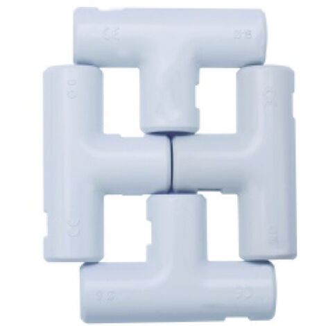 Set Squadre Per Tubo IRL PVC Rigido 16/20/25mm | Staffe Per Impianti Elettrici | Zenitech Bianco