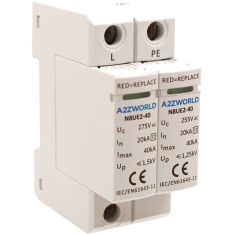 SPD Scaricatore Di Sovratensione Modulare, Tipo 2 T2 1P+N 2M 20kA-40kA AC 275V IP20 IEC61643-11 N8UE2