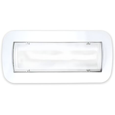 Lampada di Emergenza Da Incasso a LED 3W 350lm, Luce Fredda 6500K Autonomia 3 Ore Batteria Ricaricabile al Litio IP40 (1/3)