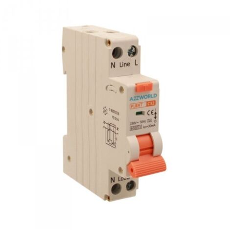 RCBO Interruttore Magnetotermico Differenziale Tipo A Curva C 1P+N 1M 6000A 30mA C32A AC 230V IP20 IEC61009-1 PL8HT GB57332