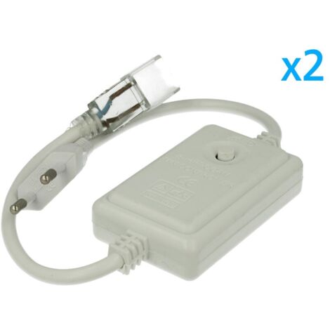 2 PZ Spine Alimentatore Trasformatore 2 Pin RGB Passo 6mm con Interruttore On Off e Controller 8 Programmi per Striscia LED 220V (1/3)