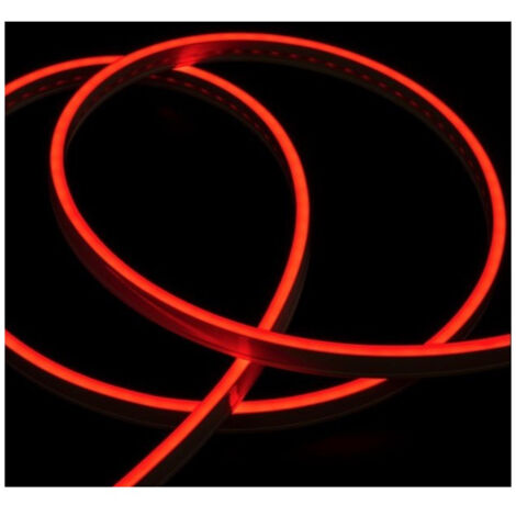 24V Bobina Striscia Led Neon Flex Colore Rosso 10 Metri IP65 10W/M Tagliabile Dove Vuole (1/3)