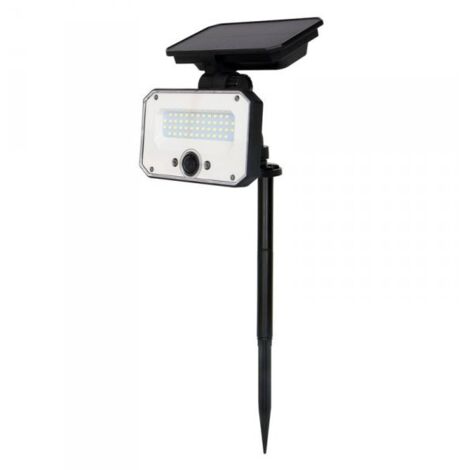 Faro Led Solare 10W 935LM IP65 4000K Montaggio Da Parete O A Terra Con Picchetto Con Sensore Movimento e Telecomando 4 Modalità (1/3)