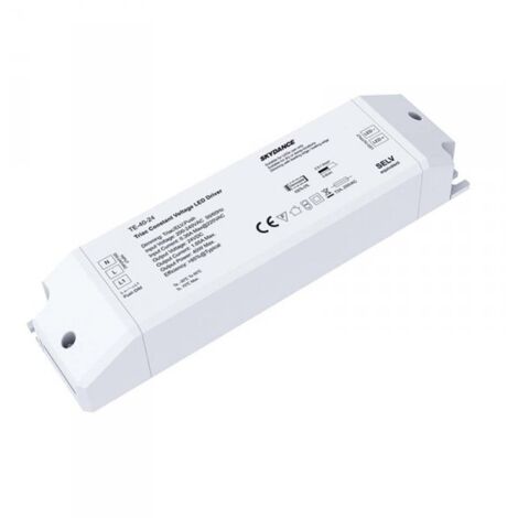 Alimentatore Dimmerabile CV 24V 40W Triac + Pulsante N.O. Varialuce Su 220V Per Striscia Led 24V TE-40-24 (1/3)