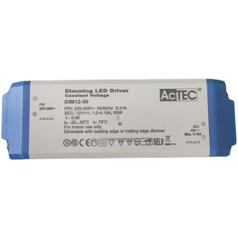 Alimentatore Dimmerabile Con Triac Dimmer Taglio di Fase DC 12V 50W Per Striscia Led 12V DIM12-50 (1/3)