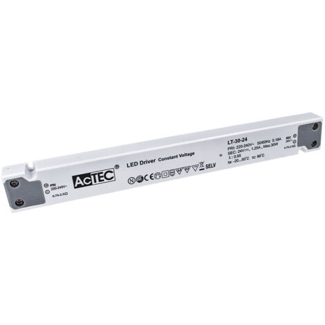 Alimentatore Ultra Slim Sottile 30W 24V Trasformatore CV Per Striscia Led Profili Alluminio (1/3)