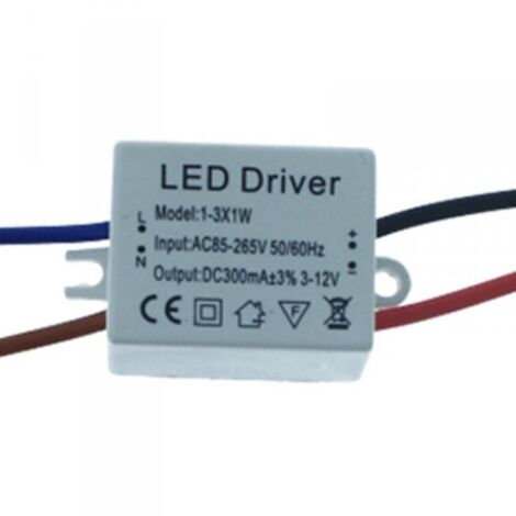 Led Driver CC 300mA 3V-12VDC 3x1W Trasformatore Alimentatore Corrente Costante 3W (1/4)