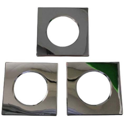 3 Pezzi Coperchi Quadrati Argento Cromato Per Faretti Led FP8705W (1/3)