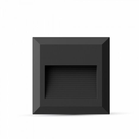V-TAC VT-1152 FARETTO SEGNAPASSO LED A MONTAGGIO SUPERFICIALE QUADRATO 2W PER ESTERNO COLORE NERO - SKU 1323 / 1322 IP65 - Colore Luce: Bianco Naturale (1/5)