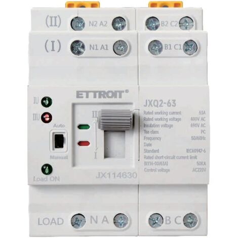 ETTROIT JX114630 ATS Interruttore di Trasferimento Automatico DIN 400V 63A 4P