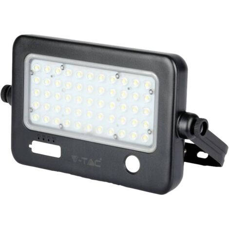 V-TAC Faro LED con Pannello Solare 10W Sensore PIR e USB Batteria LFP Bianco Naturale IP65