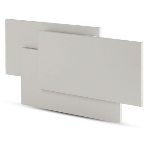 Applique Lampada LED da Muro 12W 4000K Carcassa Grigia Rettangolare con Forme Sovrapposte IP20 SKU-8207