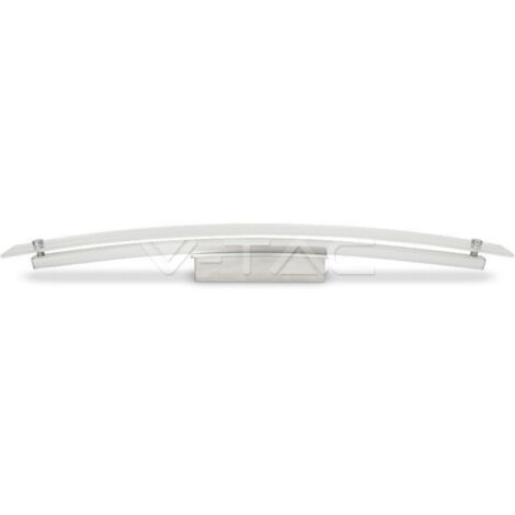 Applique Lampada Led Da Parete Modello Marian Cromato Con Vetro 12W Bianco Neutro 65cm Per Specchio Bagno SKU-3896