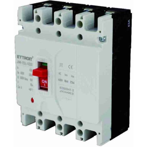 ETTROIT JX14463 MCCB Interruttore Scatolato Magnetotermico 4P 63A 380V-25KA (1/3)