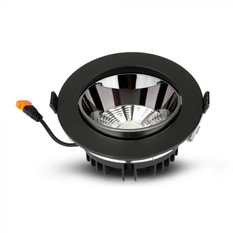 Faretto Led COB da Incasso 20W 6400K Rotondo Riflettore Orientabile Carcassa Nera Chip Samsung SKU-2120056 (1/5)