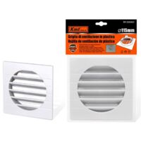 Griglia di Ventilazione Quadrata 148X148mm Griglia Aerazione In Plastica Foro 115mm H37mm