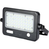 V-TAC Faro LED con Pannello Solare 10W Sensore PIR e USB Batteria LFP Bianco Naturale IP65