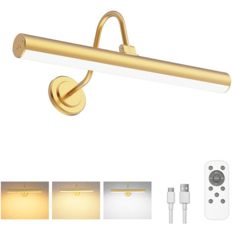 Applique murale LED sans fil 4000mAh – Luminosité réglable 3000K/4500K/6000K – Télécommande incluse – Installation magnétique 360°