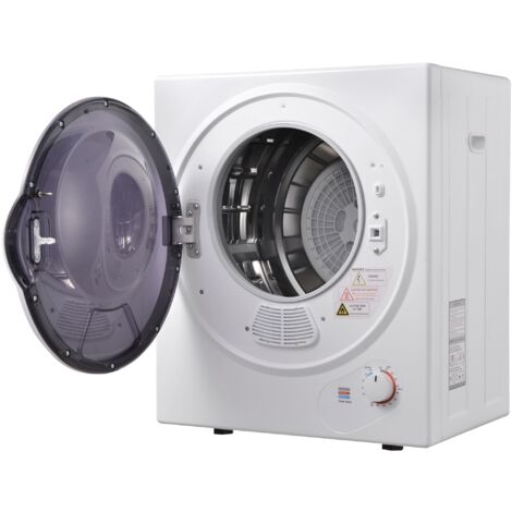 Sécheur à Aspiration 2.5 kg avec Chauffage Céramique PTC et Tambour Acier Inoxydable, Minuterie 200 min et Double Filtre, Montage Mural avec Protection Surchauffe, Séchage Hygénique à 65°C pour Espace (1/4)