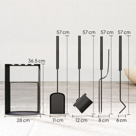 Tisonnier Ensemble pour Cheminée Outil Set Eisengarnitur Accessoires de Cheminée