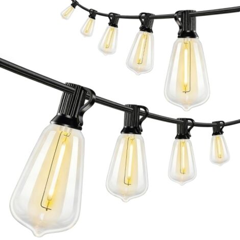 Guirlande lumineuse rideau de 50 LED, 18 m de longueur, étanche aux projections d'eau (IP44), pour la décoration intérieure et extérieure.