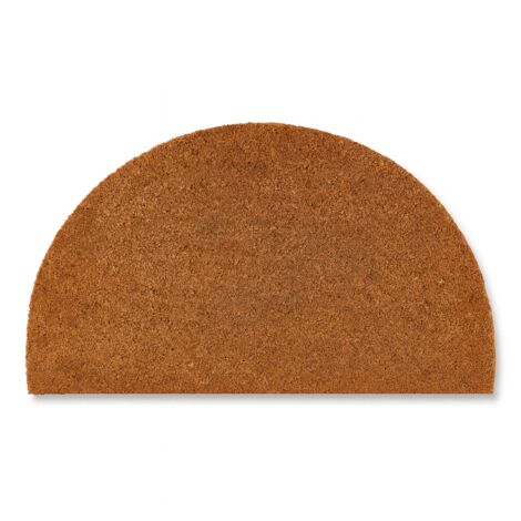 Paillasson 100% Coco antibactérien demi-cercle 50x100 cm Naturel
