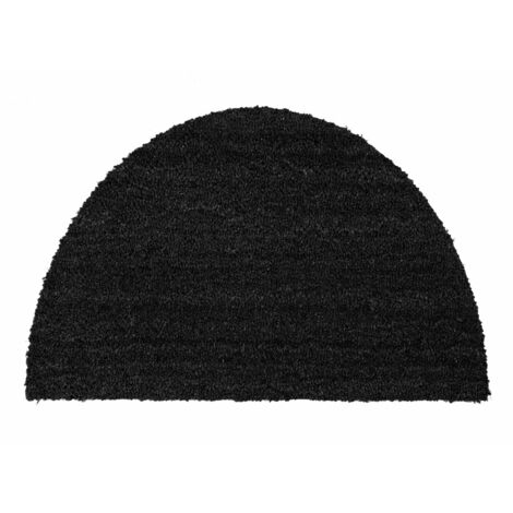Paillasson 100% Coco antibactérien demi-cercle 90 x 150 cm noir (1/5)