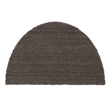 Paillasson 100% Coco antibactérien demi-cercle 50 x 100 cm gris (1/5)