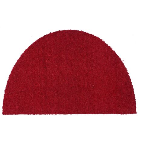Paillasson 100% Coco antibactérien demi-cercle 60 x 90 cm rouge (1/5)