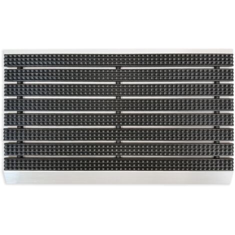 Paillasson extérieur et intérieur - 45 x 75 cm gris (1/3)
