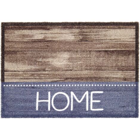 Paillasson extérieur et intérieur - 50 x 70 cm Marron/Gris (1/4)