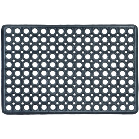 Paillasson extérieur et intérieur - 40 x 60 cm Noir (1/2)