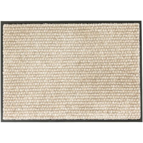 Paillasson d'intérieur - Tapis anti-salissures 50 x 70 cm Points beige (1/3)
