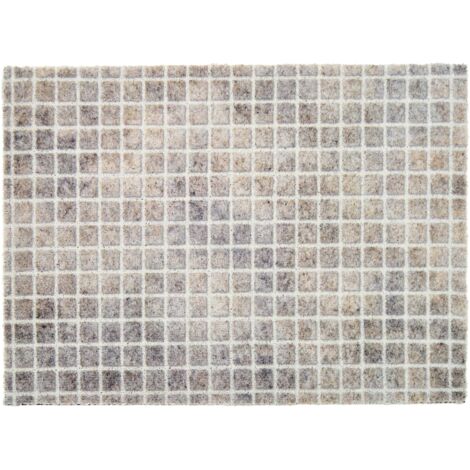 Paillasson d'intérieur - Tapis anti-salissures 50 x 70 cm Carreau beige (1/5)