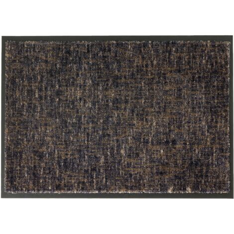 Paillasson d'intérieur - Tapis anti-salissures 50 x 70 cm Grille anthracite-taupe